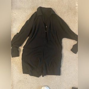 Black Button Up Romper